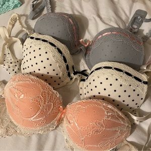 Push up Bra, Bundle 34A (2 Candie’s and an unbranded Bra from Charlotte Russe)
